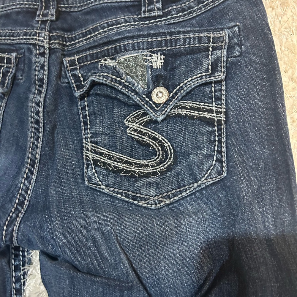 Silver Jeans Dark Blue Straight Leg Women's Jeans - Picture 6 of 9